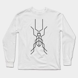 Trendy one line geometric design of insect Long Sleeve T-Shirt